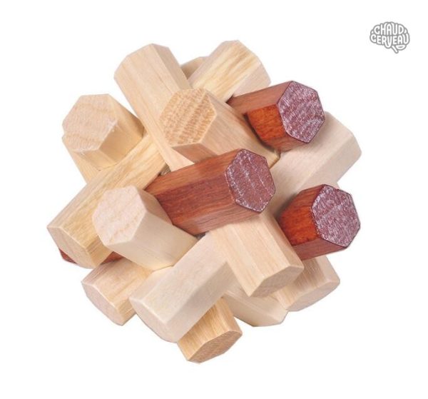 Casse-tête hexagonal en bois, défi de manipulation amusant