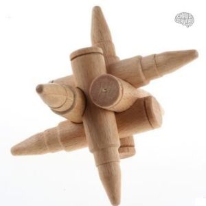 Casse-tête en bois avec balles colorées pour stimuler la logique