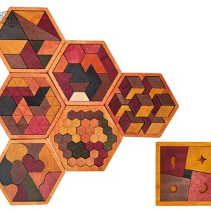 Casse-tête en bois tangram géométrie