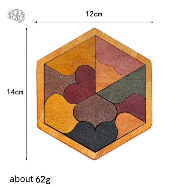 Puzzle en bois tangram, activité manuelle idéale