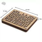 Labyrinthe à bille en bois, idéal pour les passionnés de puzzles