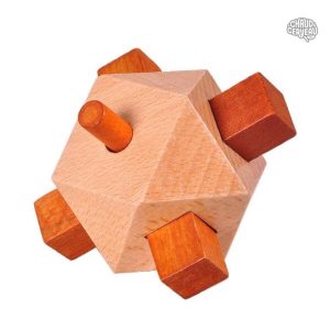 Jeu de logique en bois, casse-tête sphérique stimulant et amusant
