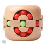 Casse-tête Carrousel en bois, jeu éducatif ludique
