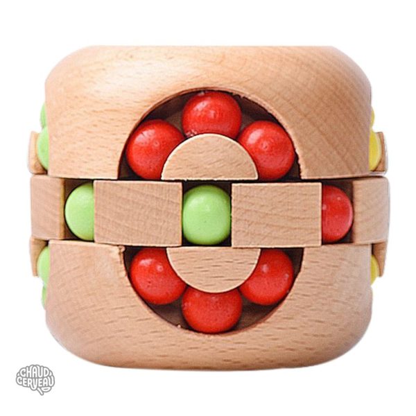 Casse-tête Carrousel en bois, jeu éducatif ludique