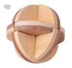Casse-tête en bois avec disques colorés à assembler