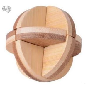 Casse-tête en bois avec disques colorés à assembler