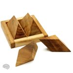Pyramide Chinoise en Bois, casse-tête stimulant