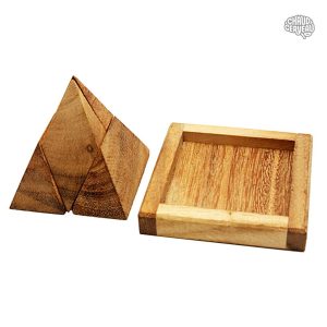 Casse-tête en Bois, forme pyramidale colorée