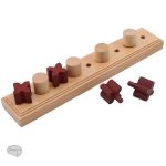 Casse-tête en bois Croix et Ronds, jeu de réflexion