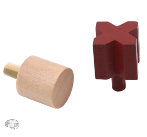 Jeu de logique en bois, Croix et Ronds