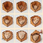 Cube en bois 3D, casse-tête difficile à résoudre
