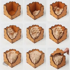 Cube 3D en bois, jeu d'esprit stimulant