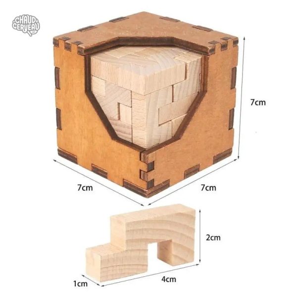 Casse-tête créatif en bois, concept de fermeture unique
