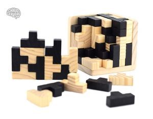 Cube en Bois, casse-tête classique pour tous