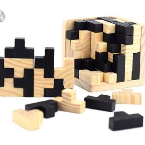 Cube en Bois, casse-tête classique pour tous