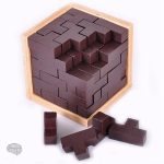Casse-tête Cube : jeu d'esprit en bois
