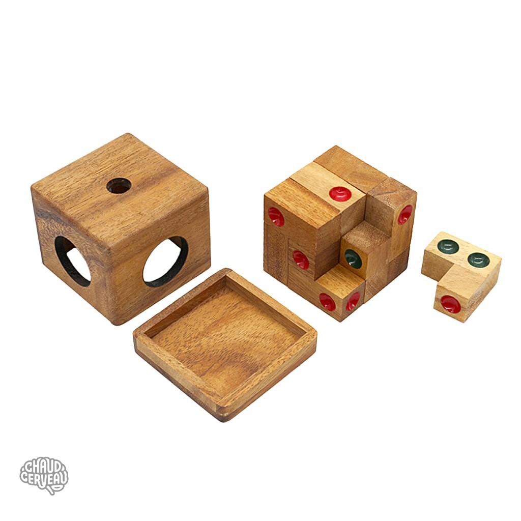 Casse-tête en bois dé, jeu de réflexion et de logique