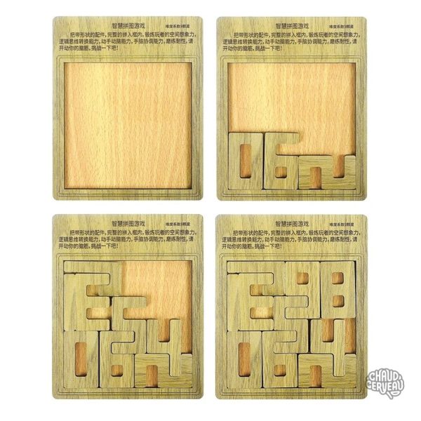 Tangram en bois éducatif pour apprendre les chiffres