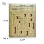 Jeu de réflexion en bois avec pièces de chiffres variées