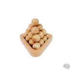Casse-tête en bois pyramide de boules colorées