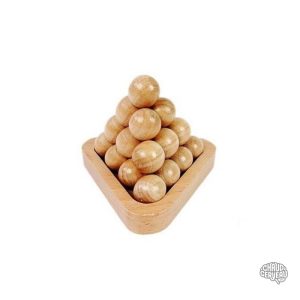 Casse-tête en bois pyramide de boules colorées