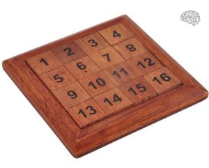 Casse-tête en bois Le Taquin, jeu de réflexion amusant