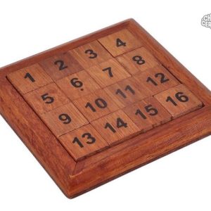 Casse-tête en bois Le Taquin, jeu de réflexion amusant