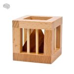 Casse-tête en bois triangle en cage, jeu de réflexion