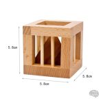 Puzzle en cage en bois, conception unique, activité ludique
