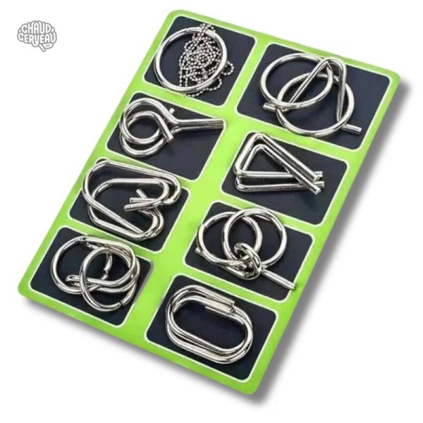 Coffret de casse-tête métal, divertissement intellectuel