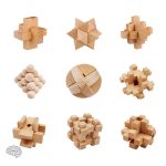 Coffret de 9 pièces en Bois, idéal pour développer la logique