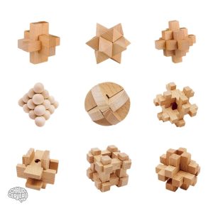 Coffret de 9 pièces en Bois, idéal pour développer la logique