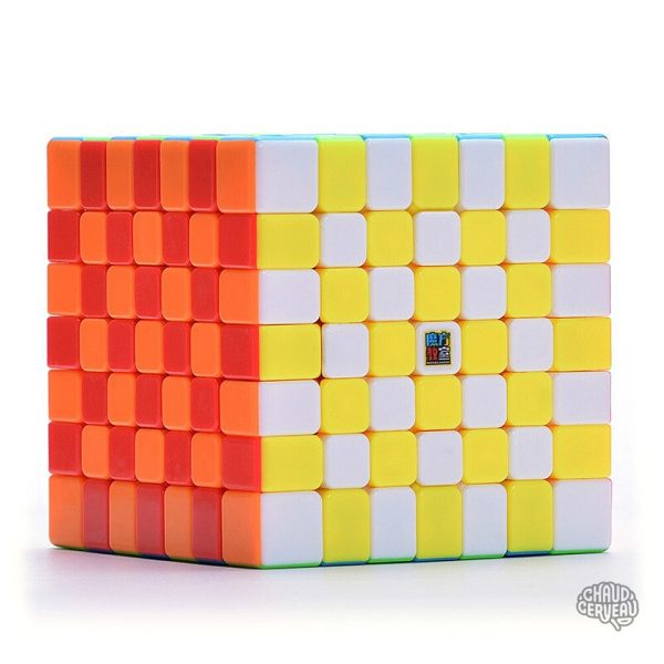 Cube 7x7 aux couleurs vives, parfait pour les défis de vitesse