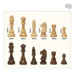 Pions élégants en bois, taille 8 pour un jeu raffiné