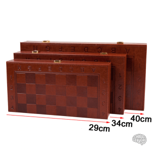 Accessoires d'échecs en cuir de qualité