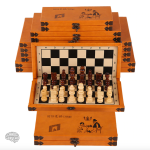 Jeu d'échecs portable en bois