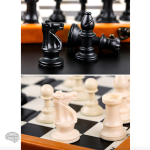 Jeu d'échecs en bois, idéal pour les aventuriers