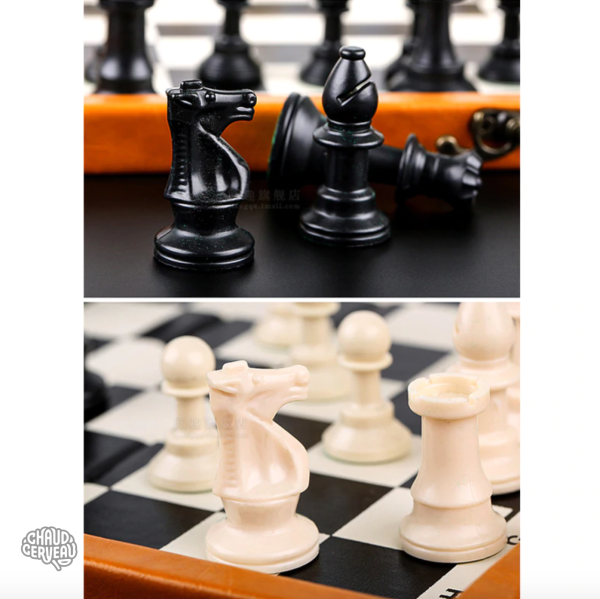 Jeu d'échecs en bois, idéal pour les aventuriers