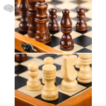 Échiquier en bois, jeu de stratégie classique