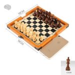 Jeu d'échecs de voyage en bois