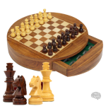 Jeu d'Échecs Rond en bois élégant