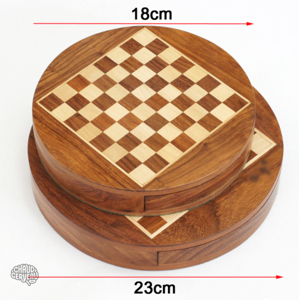 Jeu d'Échecs décoratif avec plateau circulaire