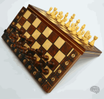Jeu d’échecs 3 en 1 en bois élégant