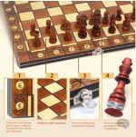 Backgammon en bois, jeu classique magnétique
