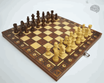 Jeu d'échecs portatif en bois avec aimants