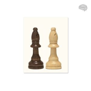 Paire de Fous d'échecs en bois taille 8