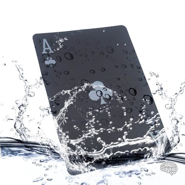 Design élégant de cartes étanches noires et rouges