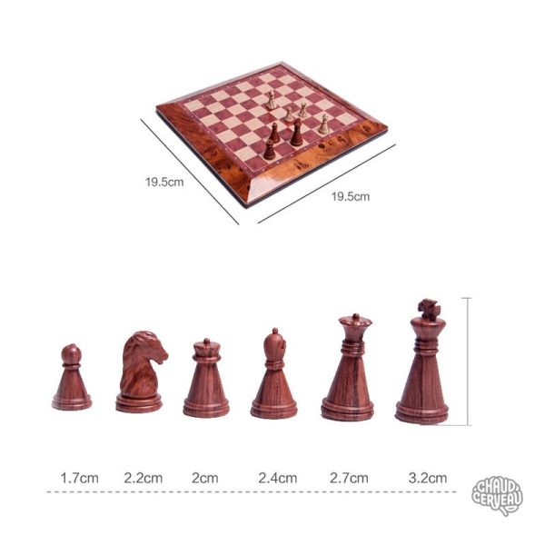 Jeu d'Échecs bois, parfait pour les amateurs de stratégie