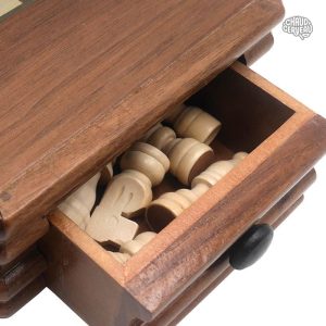Échiquier en bois massif, pièces de jeu raffinées et classiques