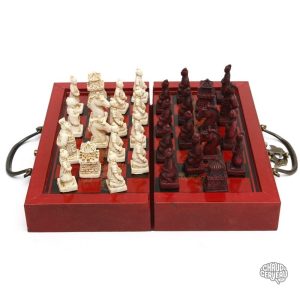 Jeu d'échecs en bois artisanal